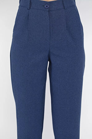 Kadın Yüksek Bel Kumaş Pantolon