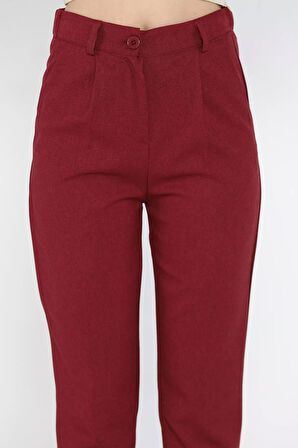 Kadın Yüksek Bel Kumaş Pantolon