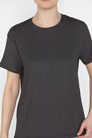 Kadın Bisiklet Yaka Basic Tişört