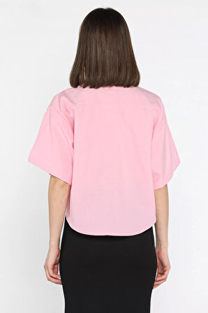 Kadın Çift Cepli Kısa Kol Gömlek