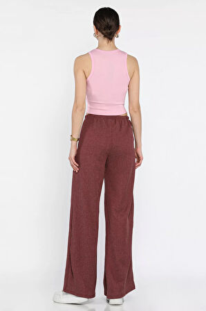 Kadın Bel Bağlamalı Likralı Kumaş Pantolon