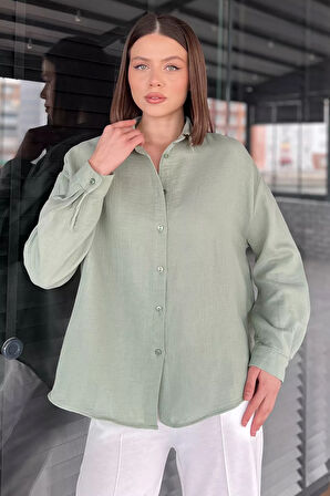 Kadın Uzun Kol Basic Salaş Gömlek