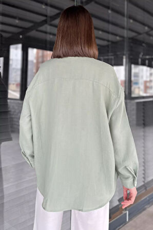 Kadın Uzun Kol Basic Salaş Gömlek