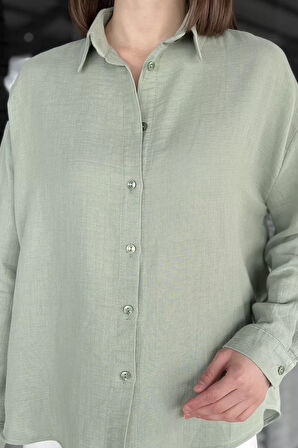 Kadın Uzun Kol Basic Salaş Gömlek