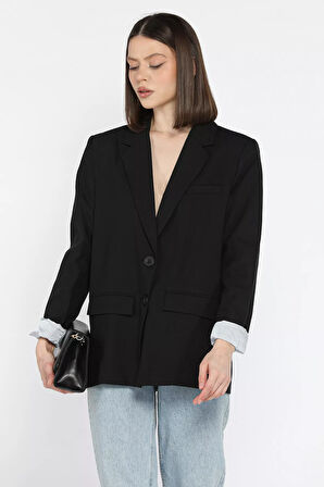 Kadın Astarlı Blazer Ceket