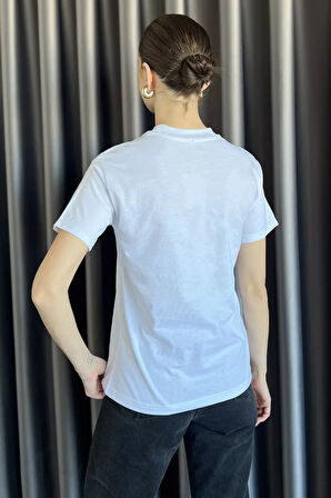 Dik Yaka Kadın Tişört