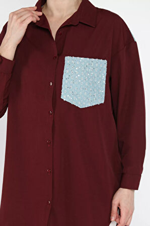 Kot Garnili Kadın Gömlek