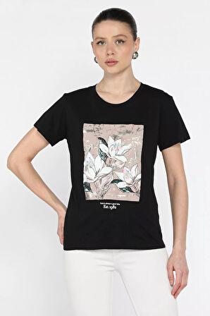 Ön Baskılı Kadın Tişört