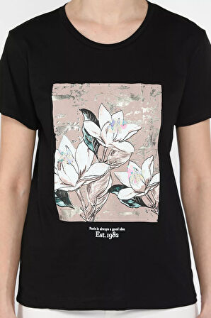 Ön Baskılı Kadın Tişört