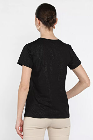 Kadın Bisiklet Yaka Basic Tişört