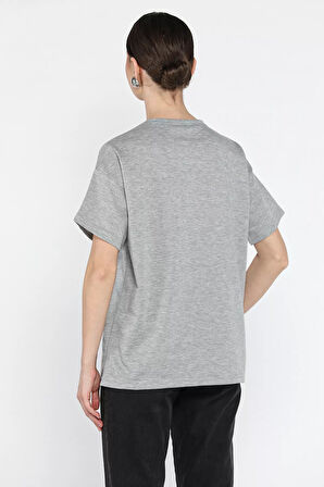 Kadın Bisiklet Yaka Basic Tişört