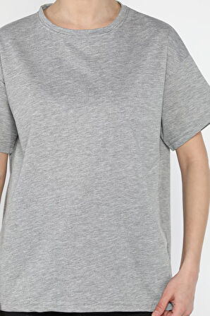 Kadın Bisiklet Yaka Basic Tişört