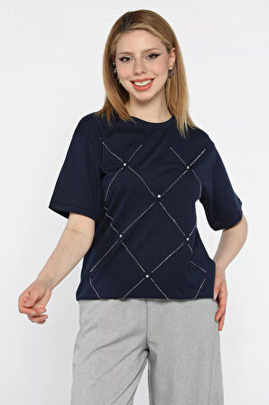 Taşlı Kadın Tişört