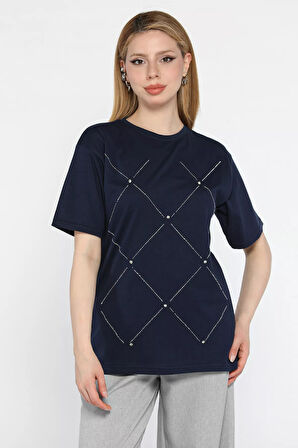 Taşlı Kadın Tişört