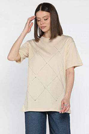 Taşlı Kadın Tişört