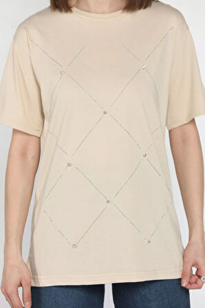 Taşlı Kadın Tişört