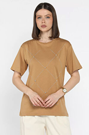 Taşlı Kadın Tişört