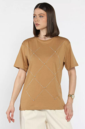 Taşlı Kadın Tişört