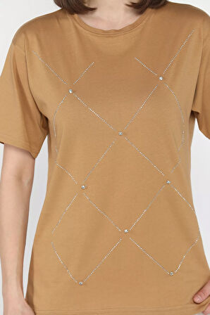 Taşlı Kadın Tişört