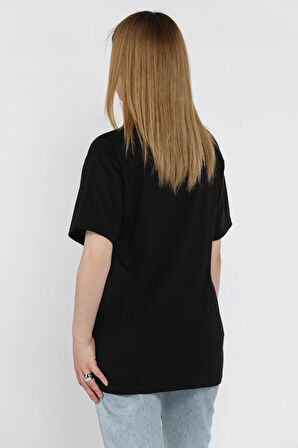 Yıldız Taşlı Bisiklet Yaka Kadın Tişört