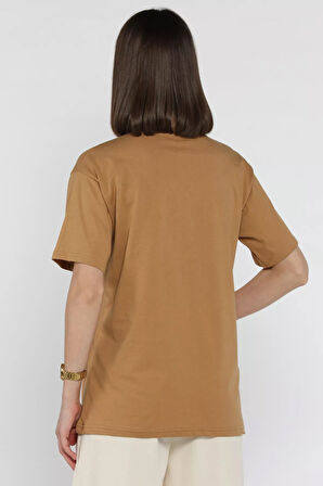 Kot Garnili Taşlı Kadın Tişört