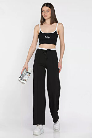 Kadın Çimalı Yüksek Bel Palazzo Pantolon