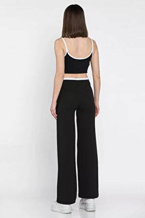 Kadın Çimalı Yüksek Bel Palazzo Pantolon