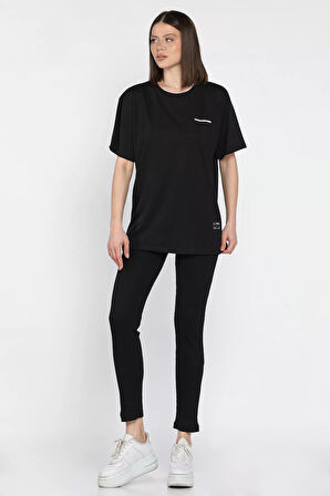 Kadın Bisiklet Yaka Tişört Tayt İkili Takım (m-l-xl Uyumludur)