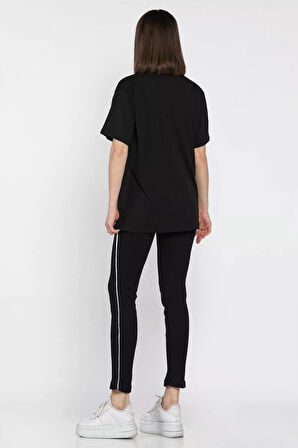 Kadın Bisiklet Yaka Tişört Tayt İkili Takım (m-l-xl Uyumludur)