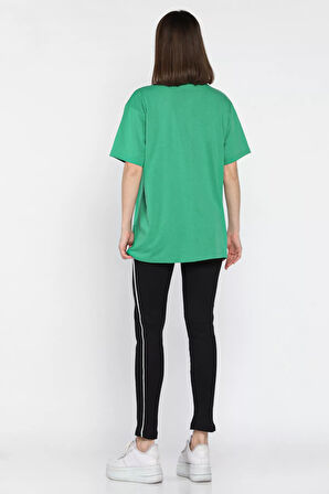 Kadın Bisiklet Yaka Tişört Tayt İkili Takım (m-l-xl Uyumludur)