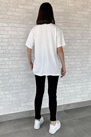 Kadın Bisiklet Yaka Tişört Tayt İkili Takım (m-l-xl Uyumludur)