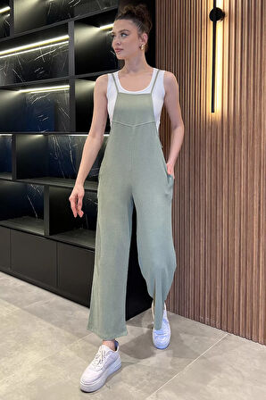 Kadın Ayarlanabilir Askılı Bürümcük Tulum