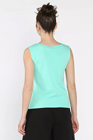 Kadın V Yaka Sıfır Kol Triko Bluz (s,m,l Uyumludur)