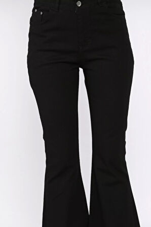 İspanyol Paça Likralı Kadın Gabardin Pantolon