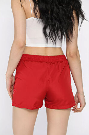 Kadın Baskılı Cepli Deniz Şortu