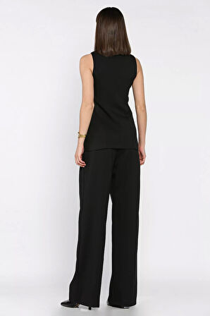 Çift Düğmeli Yelek Pantolon İkili Takım