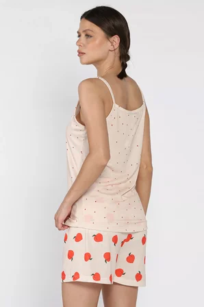 Kadın Baskılı Şortlu Pijama Takımı