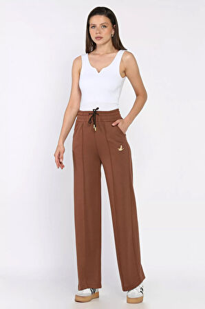 Kadın Baskılı Bol Paça Eşofman Altı