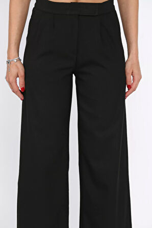 Kadın Bel Lastikli Cırtlı Palazzo Pantolon