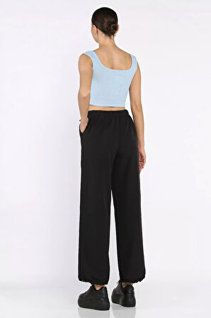 Bel Ve Paça Lastikli Kadın Paraşüt Pantolon