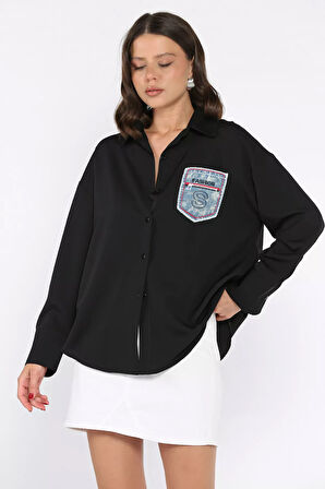 Cepli Kadın Salaş Gömlek