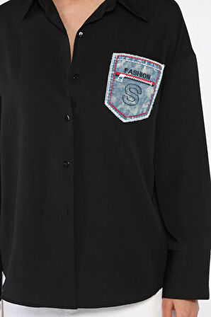 Cepli Kadın Salaş Gömlek