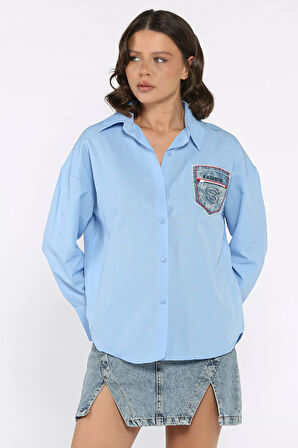 Cepli Kadın Salaş Gömlek