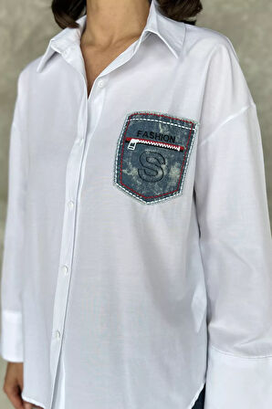 Cepli Kadın Salaş Gömlek