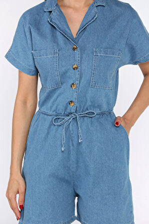 Bel Lastikli Cepli Jean Kot Tulum