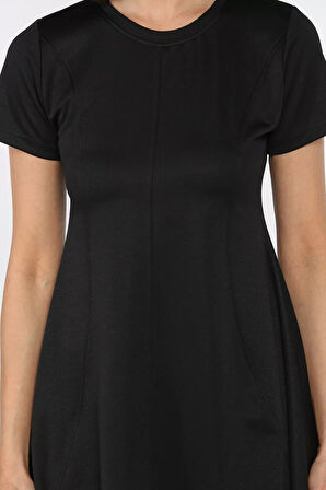 Bisiklet Yaka Kadın Mini Elbise