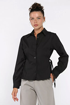 Bel Bağcıklı Kadın Gömlek