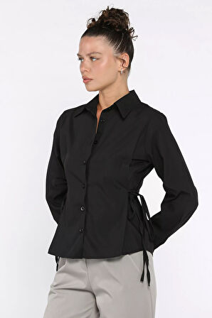 Bel Bağcıklı Kadın Gömlek