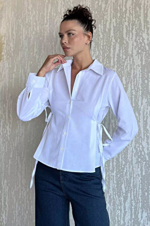 Bel Bağcıklı Kadın Gömlek