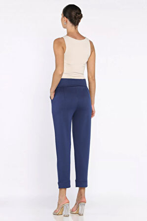 Kadın Pile Detaylı Fermuarlı Pantolon